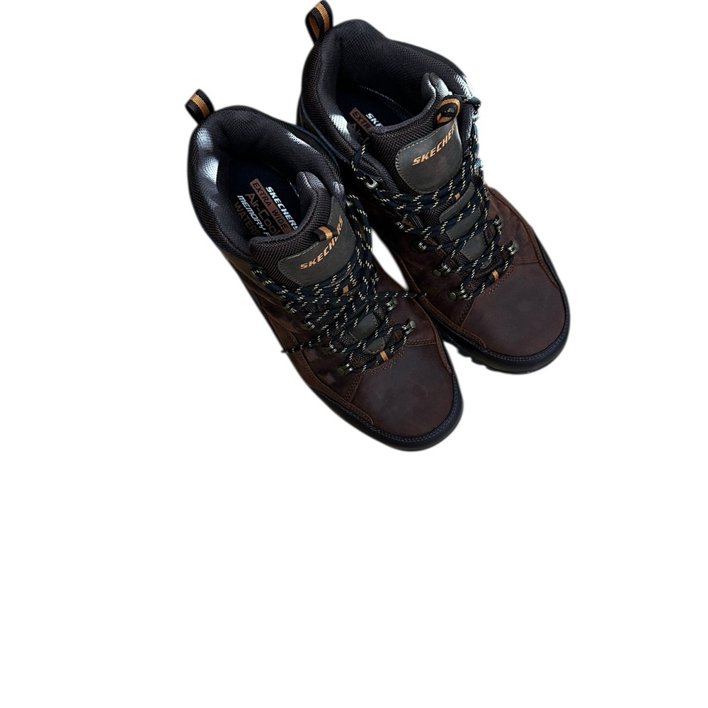 Skechers Men's Relment Traven Waterproof Leather Hiking Boots Brown Size 11 - Picture 4 of 10